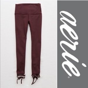 Aerie Maroon Ankle Wrap Legging